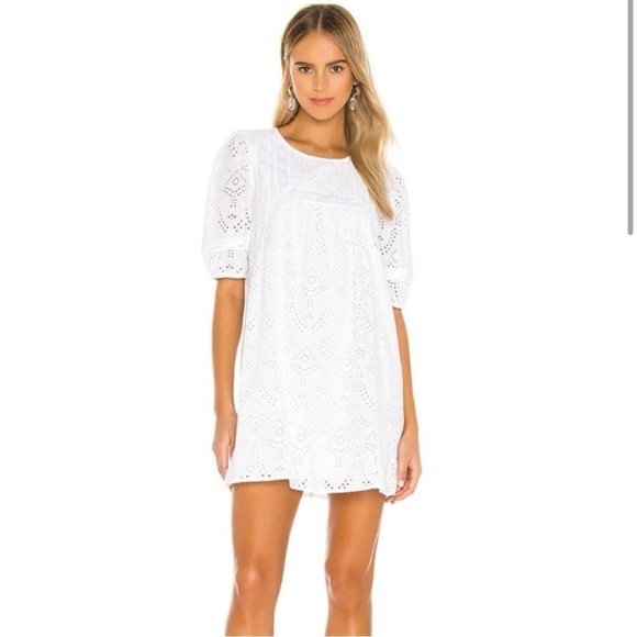 **SOLD** Eyelet Babydoll Dress - Picture 1 of 5